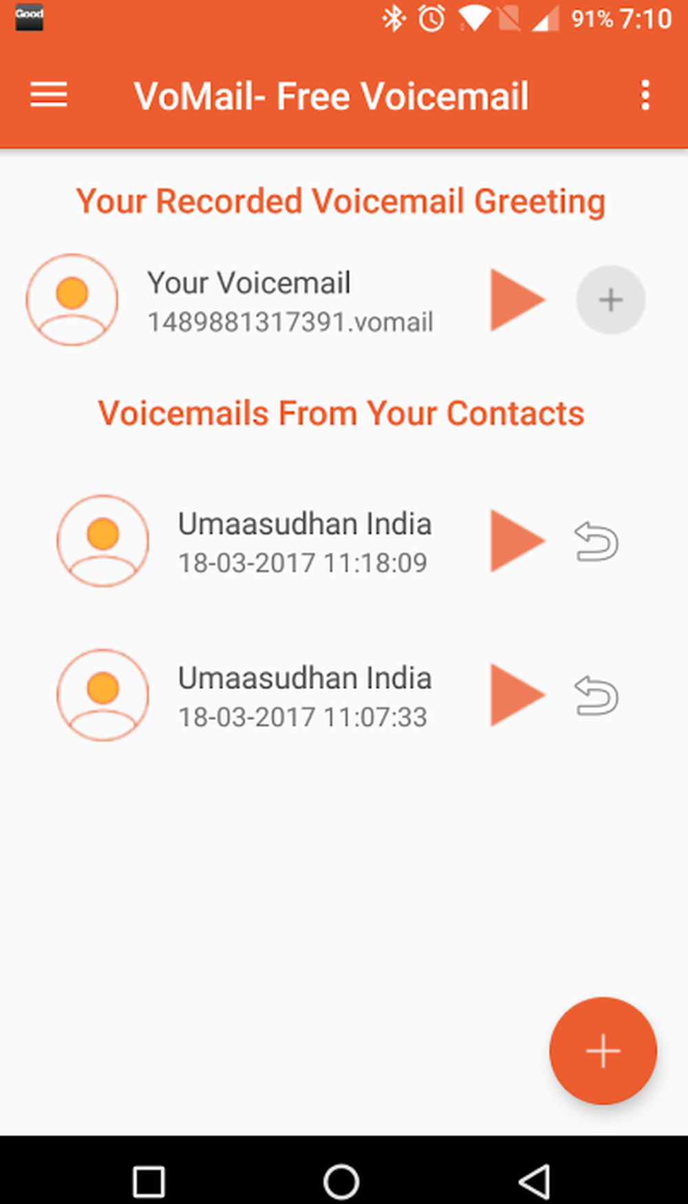 VoMail Video Voicemail Screenshot 1