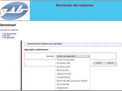 Filtre les médecins par rapport à leur spécialité