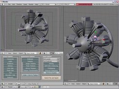 Imported engine-model and GUI of the import-script.