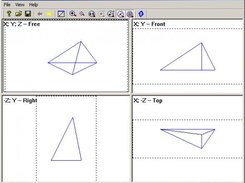 Program main screen with VRML file "pyramid" loaded.