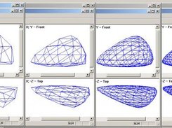 4 steps of pyramid smoothing; front and top view.