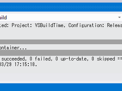 VSBuildTime in action (see "Build done at..")