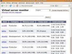 Virtual server monitor 0.5 main page