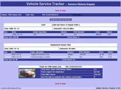 Service History Inquiry