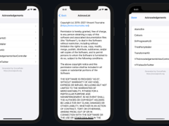 VTAcknowledgementsViewController Screenshot 1
