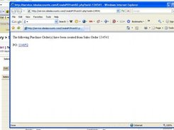 A new page pops up with the links to the created PO's