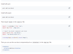 Vue DevUI Screenshot 1