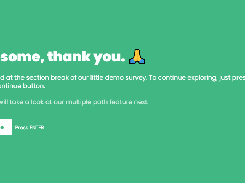 Vue Flow Form Green Theme  SectionBreak Field