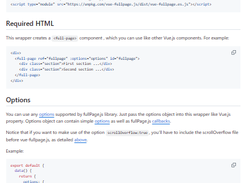 Vue-fullpage.js Screenshot 1