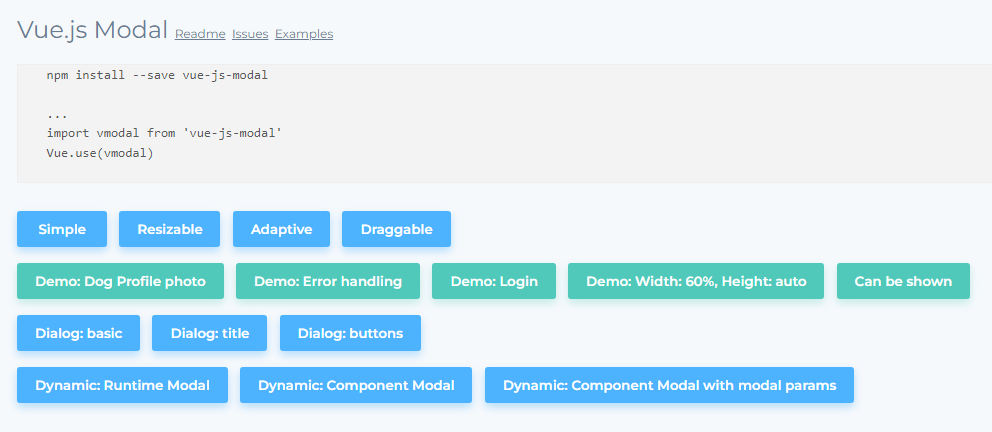 Модальное окно Vue.js