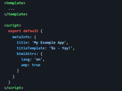 Vue Meta Screenshot 1