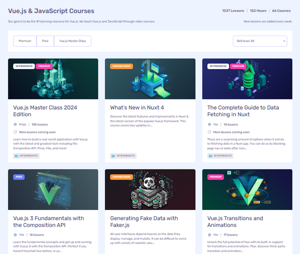 Vue School Screenshot 1