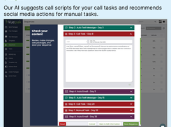 Vuepak's AI generates a recommended call script for you.