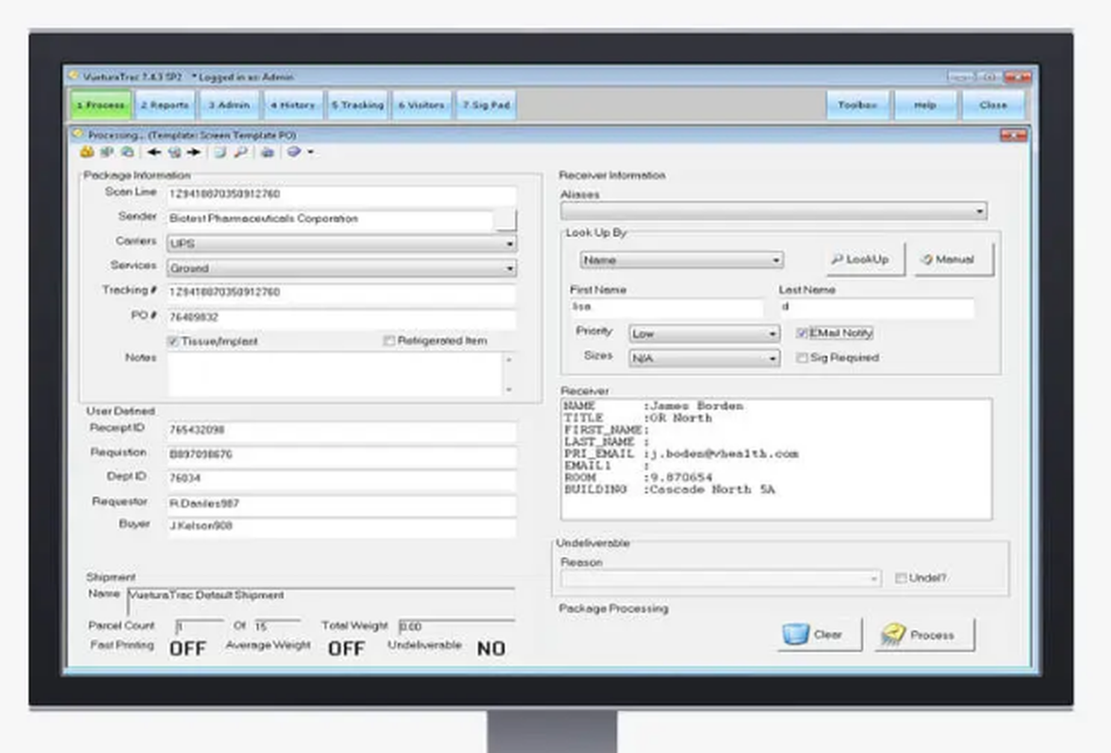 VueturaTrac Screenshot 1