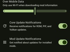 Notification page  in Vulcan Updates