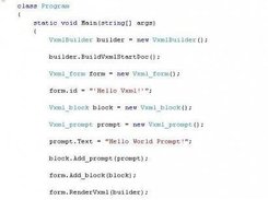 "Hello World" vxml4net