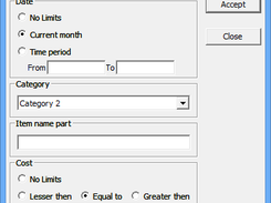 Filtering settings - only certain items can be visible