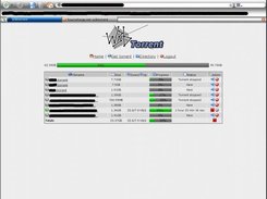 Screenshot of w3btorrent 0.0.9 alpha