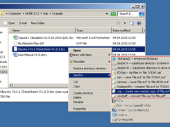 WA2L/WinTools invocation: start Windows Explorer → select file(s) → right click → Send to → select menu entry