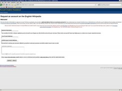 The account request form, where people request a WP account.