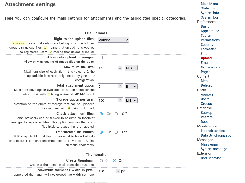 attachment settings