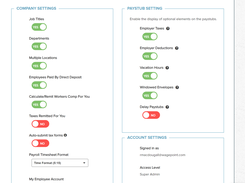 Customize your account settings | Easy-to-use and intuitive payroll software.