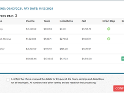 Confirm your payroll | Easy-to-use and intuitive payroll software.