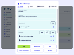 WaitWell's ticket details 