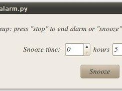 Stop a running alarm. Snooze resets computer wakeup.