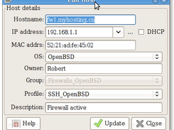 Dialog edit host