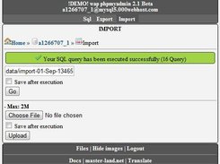 wap phpmyadmin Screenshot 1