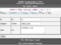 wap phpmyadmin Screenshot 5