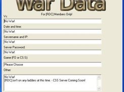 War Data - Client Version 0.3.0 (Main Screen, Data Loaded)