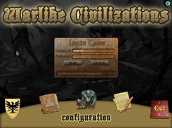 The game main menu, here you can see the login submenu