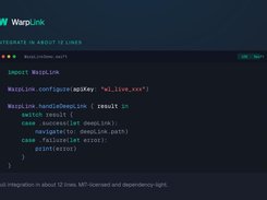 Drop in the iOS, Android, or React Native SDK. Full integration in about 12 lines.