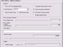 WarpTunnel Client (Options Tab)