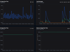 Server monitoring detail view displaying real-time CPU, memory usage, and process metrics in Watchman Tower dashboard.
