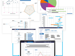 Use out-of-the-box reports for visualizations ranging from bar charts and pie charts, to spider charts and heatmaps.