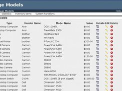 The Manage Models screen showing some of the models we have.