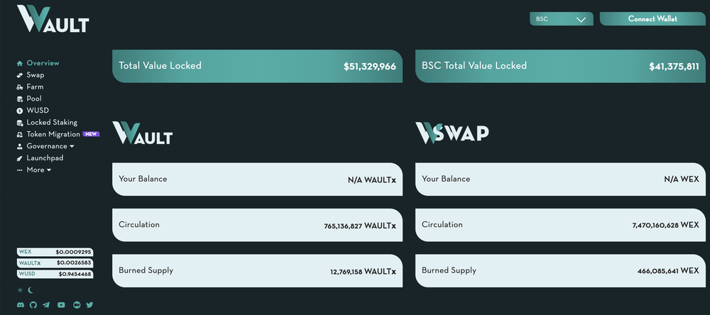 Wault Finance Screenshot 1