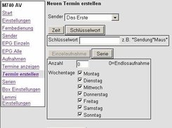 Neuer Termin Schlsselwort Serie