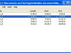 Main window showing result of an automatic silence found