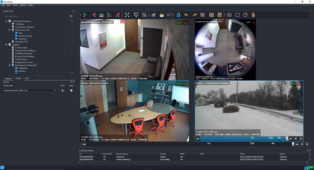Wavestore VMS Screenshot 1