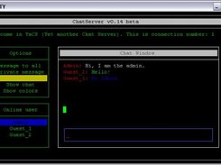 Active chat window displayed with PuTTY