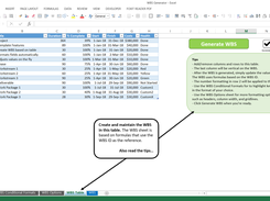 Use an Excel table to generate and format a Work Breakdown Structure (WBS).
