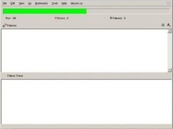 The TestRunner view running with no errors/failures (popup)