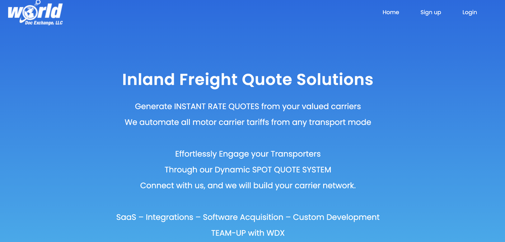 WDX Freight Connect Screenshot 1