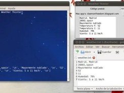 Weather Tkinter V 0.1.1 Beta in Ubuntu 10.10 GNU/Linux OS