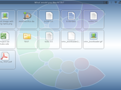 Viewing the desktop of the default theme
