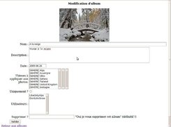 Manager page to modify albums properties